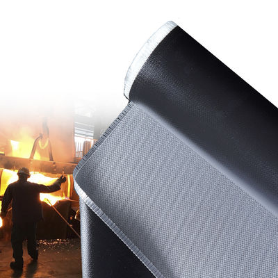 Alkali Free Grey Color Double Sided Silicone Coated Fiberglass Fabric Fire Protection Blanket