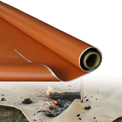 Double Sided Silicone Coated Fiberglass Fabric with 50 m / 100 m Roll Length and Alkali Free Properties for Thermal Insulation