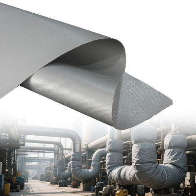 Double Sided Silicone Coated Fiberglass Fabric with 50 m / 100 m Roll Length and Alkali Free Properties for Thermal Insulation
