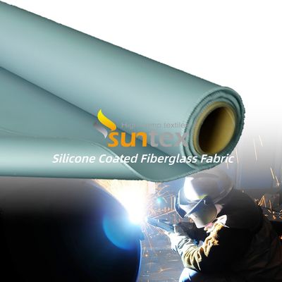 Weatherproof Water Repellent Silicone Coated Fiberglass Fabric with 50 m / 100 m Roll Length for Thermal Insulation
