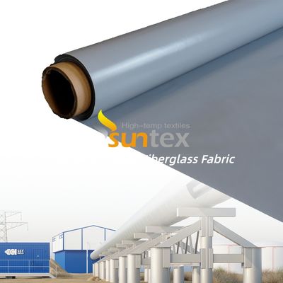 White Double Sided Silicone Coated Fiberglass Fabric 50 m / 100 m Roll Fireproof Thermal Insulation Cloth