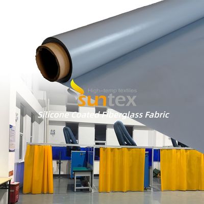 High Temperature Resistance Silicone Coated Fiberglass Fabric with 400 g/sqm Weight and 0.3 mm Thickness for Fireproofing