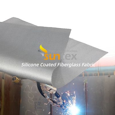 Fireproof Silicone Coated Fiberglass Fabric with Water Repellent and Anti-Corrosive Properties in 50 m / 100 m Roll Length