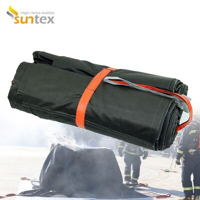 Gray EV Car Fire Blanket with 550℃/1000℃ Thermal Resistance for Oxygen Deprivation Fire Control