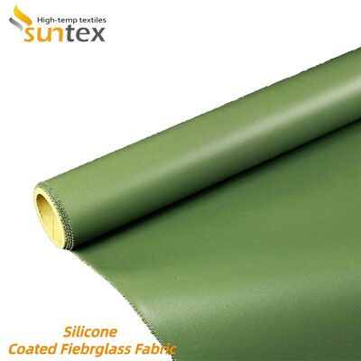 Fireproof 850g/m2 Heat Resistant Silicone Coated Fiberglass Fabric for High Temperature Protection
