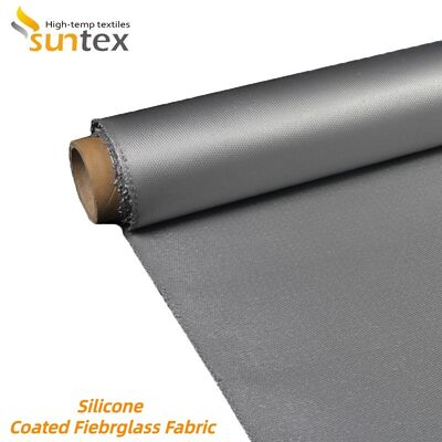 850g/m2 Fireproof Heat Resistant Silicone Coated Fiberglass Fabric for High Temperature Protection