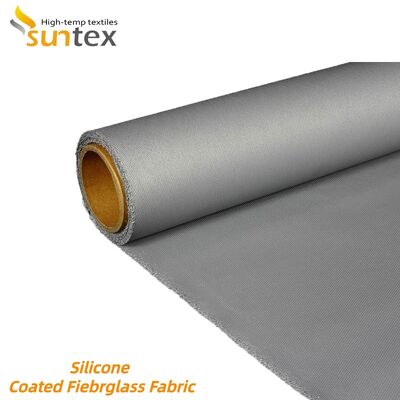 Custom Color Silicone Rubber Coated Fabric - Abrasion & UV Resistant High Silica Fiberglass Cloth