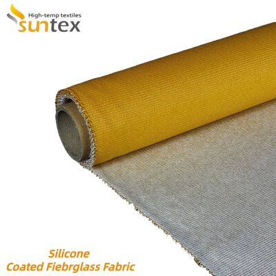Weather Resistant Fireproof Silicone Coated Fiberglass Fabric - 850g/m2 High Silica Fiberglass Cloth for Outdoor & Chemical Environments
