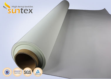 Heat And Cold Resistant PU Coated Fiberglass Fabric 0.4mm For Air Distribution Ducts M0