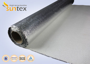 Non Combustible Aluminum Foil Fiberglass Cloth 1.3mm Laminated Heat Insulation Shield 150C