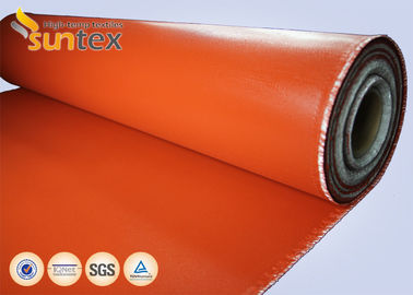Red Double Sides Fiberglass Fabric Fireproof High Temperature Thermal Insulation Silicone Rubber Coated Fabric Cloth