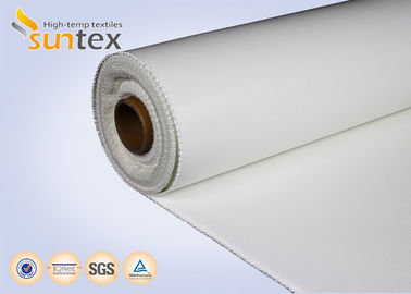 Smoke And Fire Curtain Fabrics White Silicone Fiberglass Fabrics