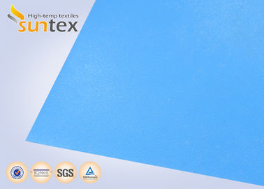 Blue Silicone Coated Fiberglass Fabric For Heat Insulation Jackets & Covers