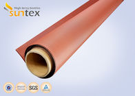 High Temperature Cloth PU Coated Duct Cloth Fabric Fire Barrier 0.21mm Red Fire Retardant