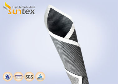 Fire Barrier Material High Temperature Fiberglass Fabric 980g Graphite Coated Cloth Smoke Door Flexible Compensators