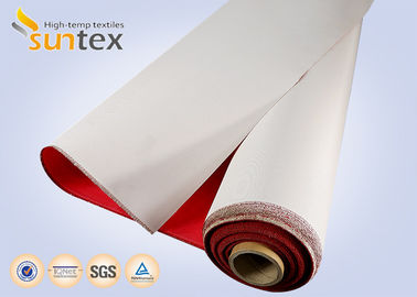 Heatproof Fabric PU Coated Fiberglass Fabric M0 Welding Fire Blanket 0.41mm 460g Fabric Duct