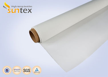 Smoke And Fire Curtain Fabrics White Silicone Fiberglass Fabrics