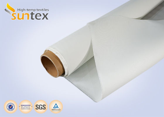White Silicone Fiberglass Cloth, Fire & Smoke Barrier Curtain Material