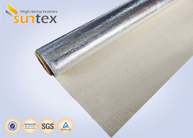 High Temperature Aluminum Foil Fiberglass Fabrics For Welding / Fire Protection And Thermal Insulation Materials