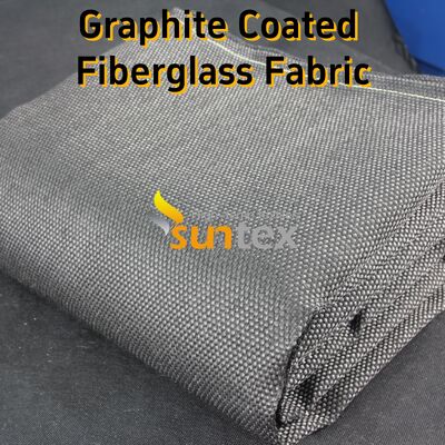 Graphite Coated High Temperature Fiberglass Cloth Fireproof Blanket with 750℃ Coating and 550℃ Fabric Resistance 28.82oz/sqy