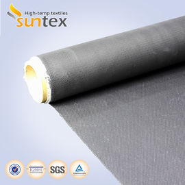 Neoprene Coated Fiberglass Chemical Resistant Fabric 0.5mm Black Color Weather Resistance