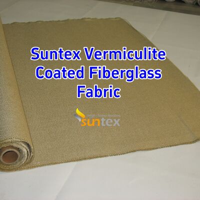 750℃ Temperature Resistance Vermiculite Coated Fiberglass Cloth with 1070gsm Heavy Weight and Excellent Abrasion Resistance for Welding Blanket