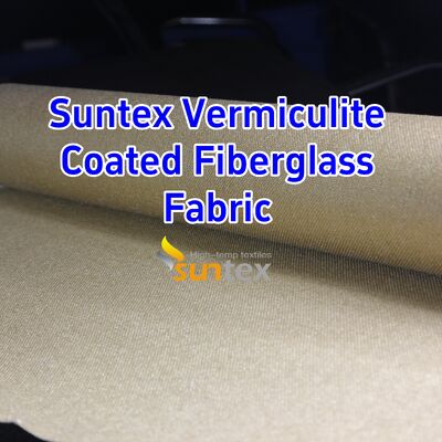Vermiculite Coated Fiberglass Fabric with 750℃ Temperature Resistance and 1070gsm Heavy Weight for Excellent Abrasion Resistance