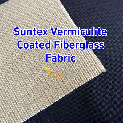 Vermiculite Coated Fiberglass Cloth with 750℃ Temperature Resistance and 1070gsm Heavy Weight for Excellent Abrasion Resistance