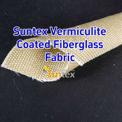 Vermiculite Coated Fiberglass Fabric with 750℃ Temperature Resistance and 1070gsm Heavy Weight for Custom Size Fire Resistant Applications