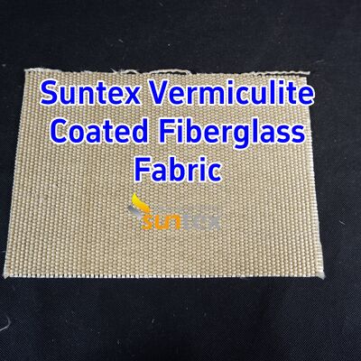750℃ Temperature Resistance Vermiculite Coated Fiberglass Cloth with Excellent Abrasion Resistance and Double-Sided Vermiculite Coating