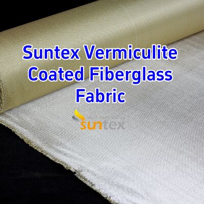Double-Sided Vermiculite Coated High Temperature Fiberglass Cloth with 750℃ Resistance and 1070gsm Heavy Weight