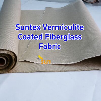 750℃ Temperature Resistance Vermiculite Coated Fiberglass Fabric with Excellent Abrasion Resistance and 1070gsm Heavy Weight