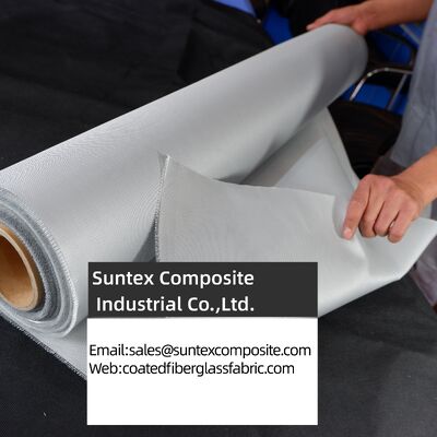 Heat Resistant Alkali Free Plain Woven Silicone Coated Fiberglass Fabric for Fireproof Curtains