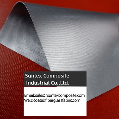 Custom Thick Silicone Rubber Coated Fiberglass Cloth with 560g/sqm Weight and 0.42mm Thickness for High Temperature Applications
