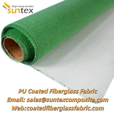 Fire Resistant Cloth PU Coated Fiberglass Fabric with 550℃ Temperature Resistance and Silver Grey Color