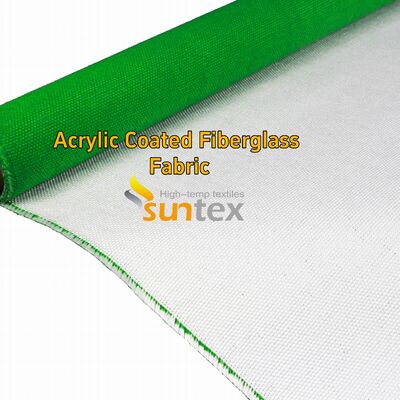 550°C Heat Resistant Red Fiberglass Fabric, 0.4mm Acrylic Coated Flame Retardant Material for Welding Use