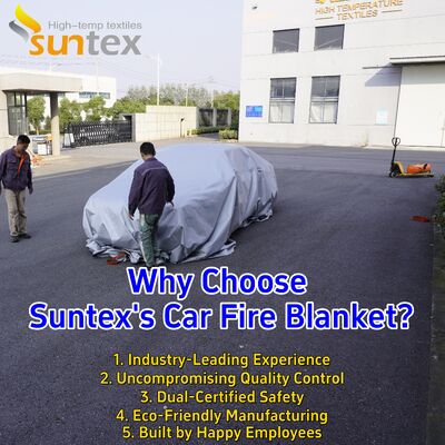 Gray Color EV Car Fire Blanket with 550℃/1000℃ Thermal Resistance and Oxygen Deprivation for Emergency Fire Pit Mat