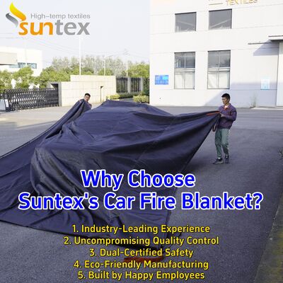 1200° C High Temperature Resistance Fiberglass EV Car Fire Blanket Stops EV Fires in 30 Seconds