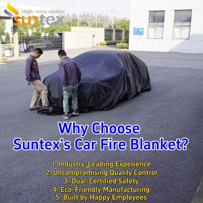 1200° C High Temperature Resistance Fiberglass EV Car Fire Blanket Stops EV Fires in 30 Seconds