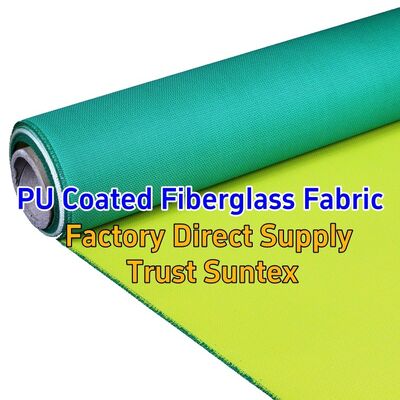 Industrial 460 g/sqm 0.41 mm Flame Retardant M0 Certified PU Coated Fiberglass Fabric