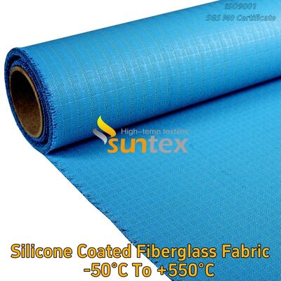 High Strength Double-Sided Fireproof Silicone Fiberglass Mesh Cloth Rubber Coated Glass