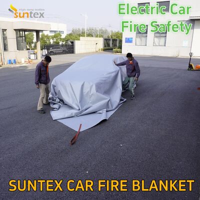 Car Fires 6 X 8 M Fire Blanket for Ev Car 19.8 X 26 Ft Electric Vehicles Fire Blankets