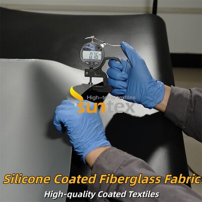 Fire Retardant Silicone Coated Fiberglass Fabric with Temperature Resistance -50°C to 500°C and Alkali Free Properties