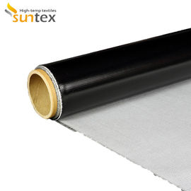 Single Side Silicone Coated Fiberglass Cloth Black Silicone Fabric