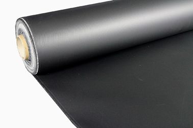 Neoprene Rubber Black Coated Fiberglass Fabric  0.45 mm Thickness