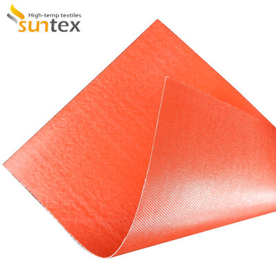 Gray and red Color Silicone Coated Fiberglass Fabric For Fabric Expansion Joints