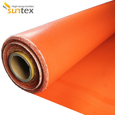 0.72mm Red Silicone Coated Fiberglass Fabric Flexible Ductwork Connector Material