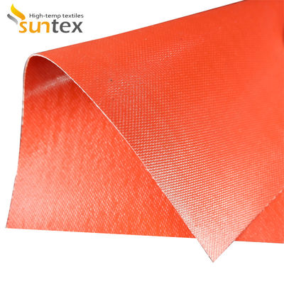 17 Oz Red Silicone Coated Fiberglass Cloth For Welding Protection And Fire Blankets