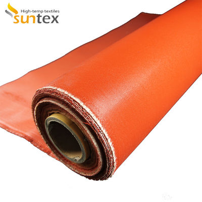 Silicone Coated Glass Fabric Insulation , Fire Retardant Curtain Fabric