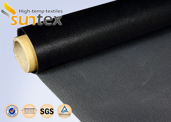 Black Anti-static PTFE Coated Fiberglass Fabric for Dust Lagging